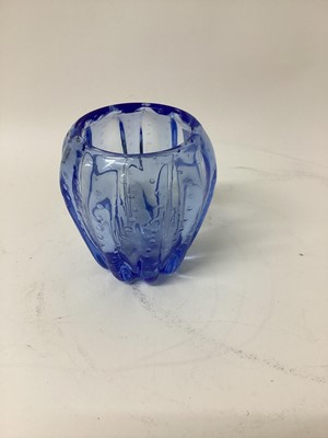 Lot 1315 - Whitefriars Sky Blue controlled bubble vase