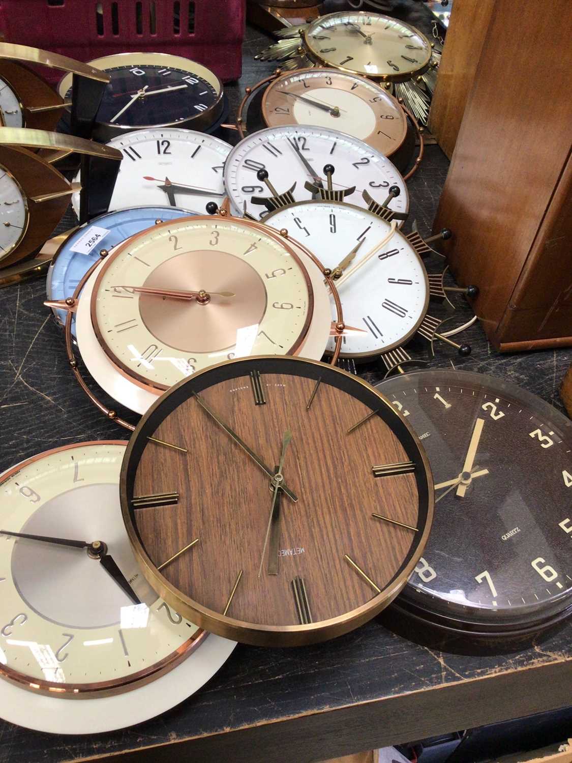 Lot 2564 Collection of 13 Metamec wall clocks