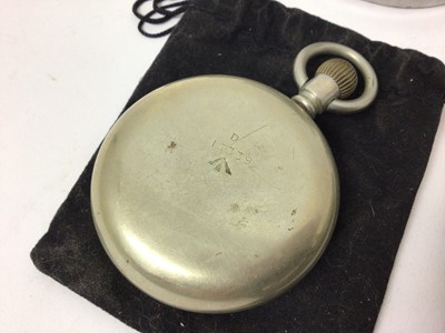 Lot 250 - First World War period military open faced pocket watch by W. Ehrhandt, the case marked with broad arrow mark, together with various other wrist and pocket watches.