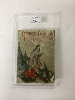 Lot 1697 - Princess Splendor, from the Japanese Fairy Tales Series, 2nd edition, 1895, T. Hasegawa, crepe paper in folded sheets, spine covered, silk stab ties