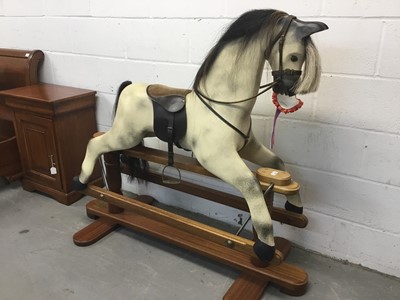 Lot 1418 - Good quality contemporary cantilever rocking horse by Horseplay Rocking Horses, with plaque to stand.