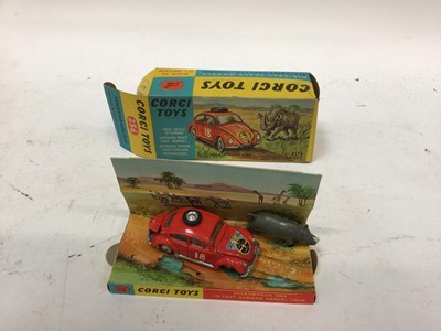 Lot 1854 - Corgi Volkswagen 1200 in east African Safari trim no. 256 boxed with Rhino.