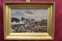 Lot 1004 - John W. Eyres, late Victorian oil on canvas -...