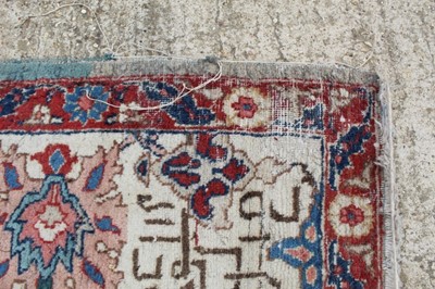Lot 1536 - Large Turkish design rug on turquoise ground