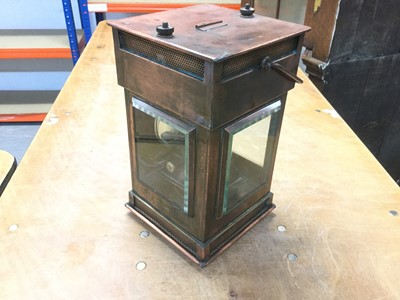 Lot 785 - Victorian copper military lamp by Griffiths & Browett M&C 1897