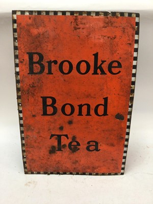 Lot 2607 - Vintage Brooke Bond Tea enamel sign, 76 x 51cm