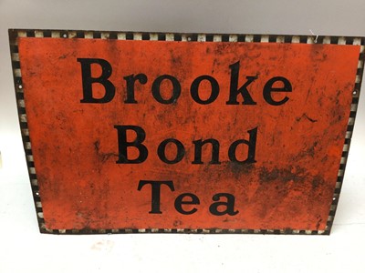 Lot 2609 - Vintage Brooke Bond Tea enamel sign, 51 x 76cm