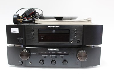 Lot 2228 - Marantz CD player CD5003 and Marantz Intergrated Amplifier PM6003, with two remote controls and manuals