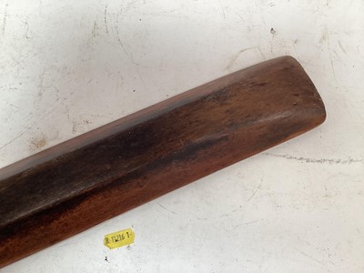 Lot 881 - Aboriginal carved wood spear throwing stick, 104.5cm in overall length