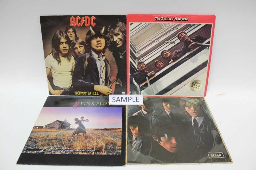 Lot 2235 - Two boxes of vinyl records various artists including The Beatles, Pink Floyd, Thin Lizzy, Fleetwood Mac, Sade, Diana Ross etc
