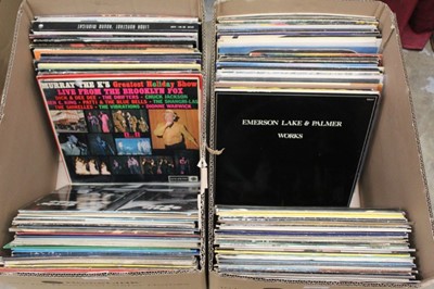 Lot 2235 - Two boxes of vinyl records various artists including The Beatles, Pink Floyd, Thin Lizzy, Fleetwood Mac, Sade, Diana Ross etc