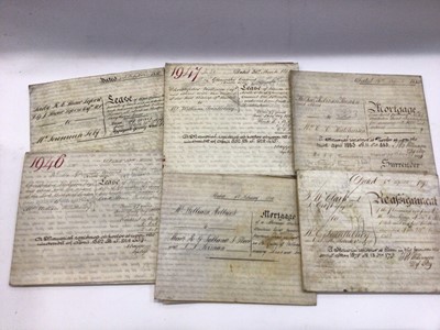 Lot 1501 - Selection of early parchment indentures 1880's onwards