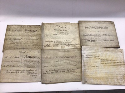 Lot 1501 - Selection of early parchment indentures 1880's onwards