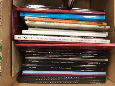 Lot 1558 - Stamp auction catalogues in two boxes inc Spink The Chartwell Collection, The Ryohei Ishikawa Collection, United States Stamps & Covers 1847-1869, Greece Postal Rates on Overseas Mail 1861-1878 and...