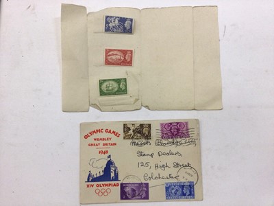 Lot 1473 - Stamps GB & World including GB 1951 Festival high values 2/6d-10/- (3) mint 1948 Olympic Games illustrated cover plus others (Qty)