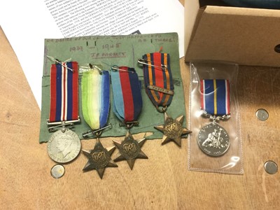 Lot 786 - Group Second World War medals and lot related wartime letters