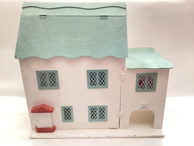 Lot 1877 - Scratch built dolls house with some furniture