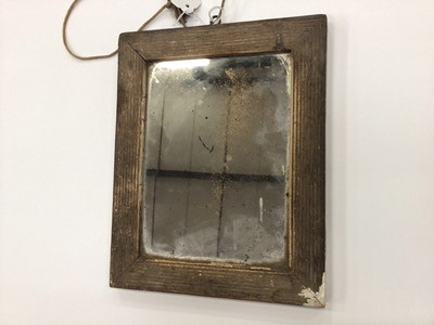 Lot 2546 - Small antique pine mirror with moulded plaster decoration