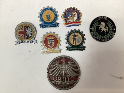 Lot 1920 - Lot 1960s enamelled Vespa Rally badges (7)