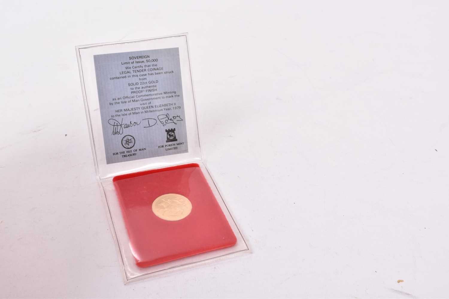 Lot 419 - Isle of Man - Pobjoy Mint gold proof Sovereign 1979 (N.B. With Certificate of Authenticity) (1 coin)