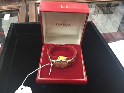 Lot 604 - 9ct gold Omega Seamaster