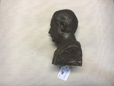 Lot 86 - *Oscar Nemon(1906-1985) bronze resin bust of Macmillan, signed KC