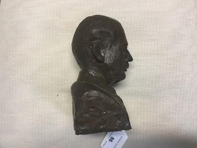Lot 86 - *Oscar Nemon(1906-1985) bronze resin bust of Macmillan, signed KC