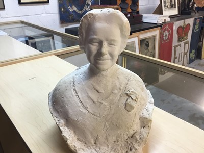 Lot 84 - *Oscar Nemon (1906-1985) plaster bust of H.M.Queen Elizabeth The Queen Mother