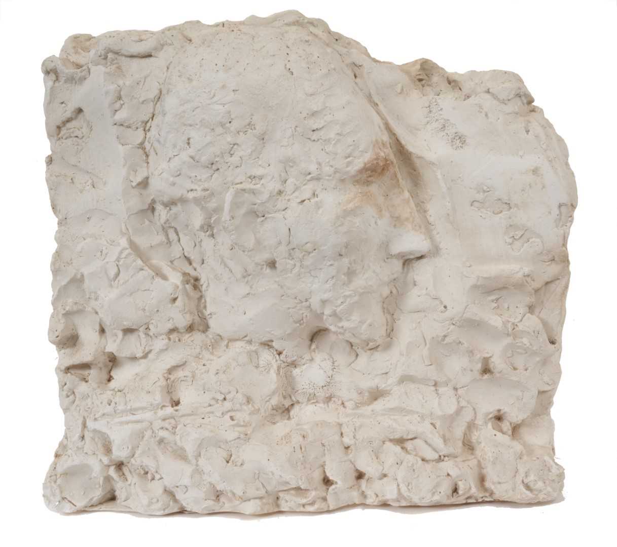 Lot 81 - After Sir Winston Churchill, plaster relief of the portrait of Oscar Nemon by Sir Winston Churchill created in 1954