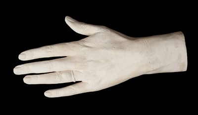 Lot 77 - WITHDRAWN *Oscar Nemon (1906-1985) extremely rare  plaster life cast of Princess Diana's hand