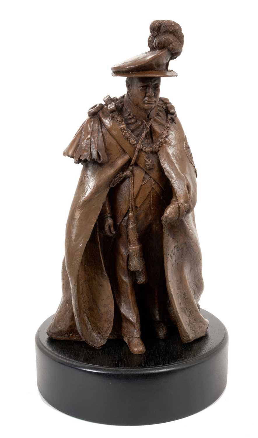 Lot 82 - Karin Churchill ( 1930-2018), bronze resin sculpture of Churchill
