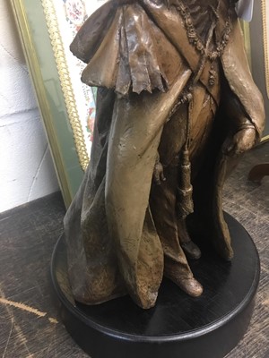 Lot 82 - Karin Churchill ( 1930-2018), bronze resin sculpture of Churchill