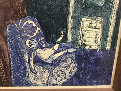 Lot 73 - Susan Stone etching and aquatint - 'Sleep- Between Night and Day', signed, numbered 16/20 and dated ‘60, 70cm x 55cm, in glazed frame