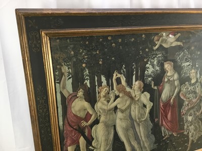 Lot 75 - Print after Botticelli, in decorative glazed frame, 107cm x 76cm overall
