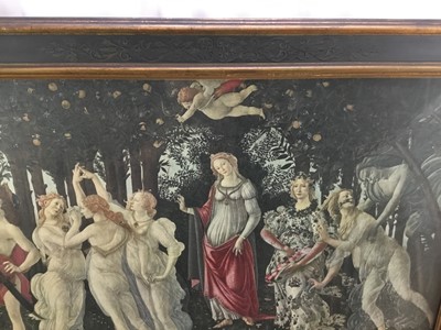 Lot 75 - Print after Botticelli, in decorative glazed frame, 107cm x 76cm overall