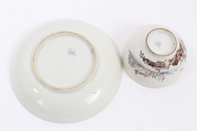Lot 25 - Zurich porcelain teabowl and saucer