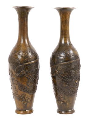 Lot 778 - Pair of Chinese bronze vases