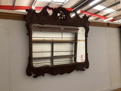 Lot 1413 - Georgian style yewwood mirror