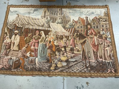 Lot 215 - Machined tapestry depicting Mediaval Ghent