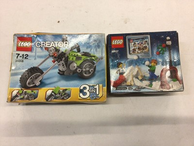 Lot 1960 - Lego Creator 6914 Dinosaur 3 in 1, 5764 Robot 3 in 1, 31018 Motorbike 3 in 1, 40107 Christmas Special with minifigs, all with instructions, Boxed