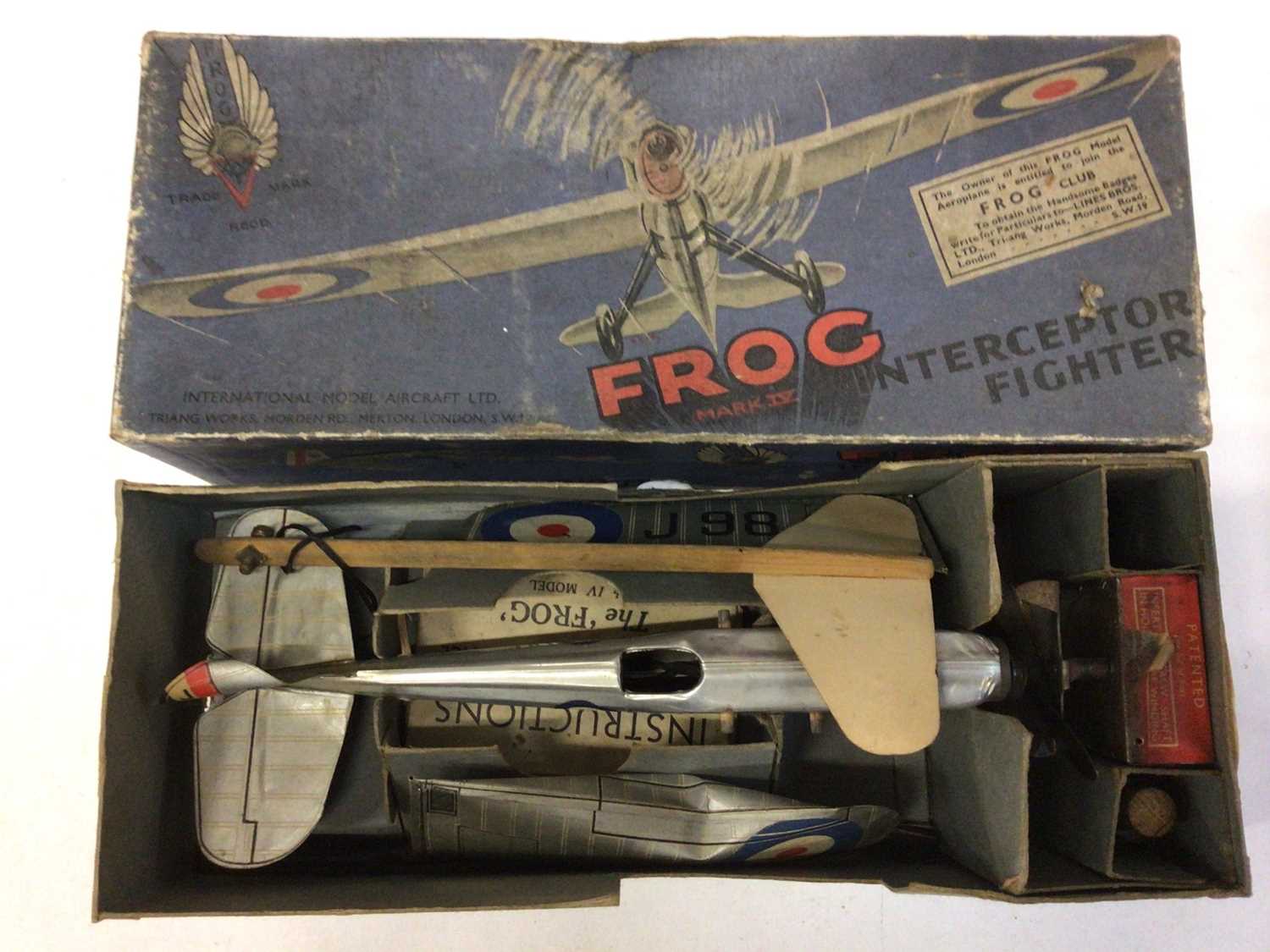 Lot 1997 - Frog Interceptor Fighter and another boxed Frog fighter plane