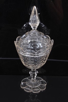 Lot 165 - Victorian cut glass sweet meat jar and cover