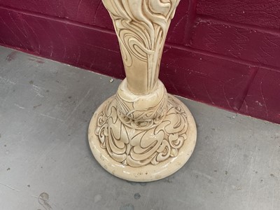 Lot 97 - Art Nouveau white pottery jardinère on stand