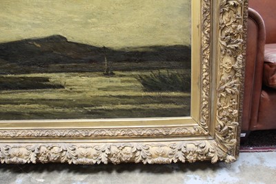 Lot 1170 - Arthur Douglas Peppercorn (1847 - 1924) oil on canvas, Loch Scene, signed, bearing label verso for British Empire Exhibition 1924