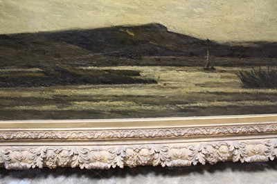 Lot 1170 - Arthur Douglas Peppercorn (1847 - 1924) oil on canvas, Loch Scene, signed, bearing label verso for British Empire Exhibition 1924