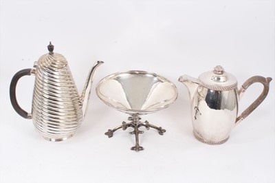 Lot 1008 - Christopher Dresser style plated spiral coffee pot