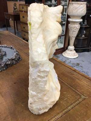 Lot 722 - Art Nouveau carved marble head of a girl with a flower in her hair