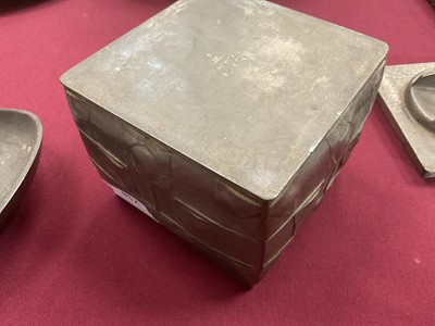 Lot 718 - Archibald Knox for Liberty pewter tea caddy