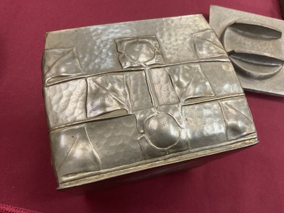 Lot 718 - Archibald Knox for Liberty pewter tea caddy