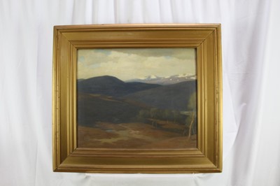 Lot 1132 - James Cadenhead (1858-1927) oil on canvas - mountainous landscape, signed with 
monogram